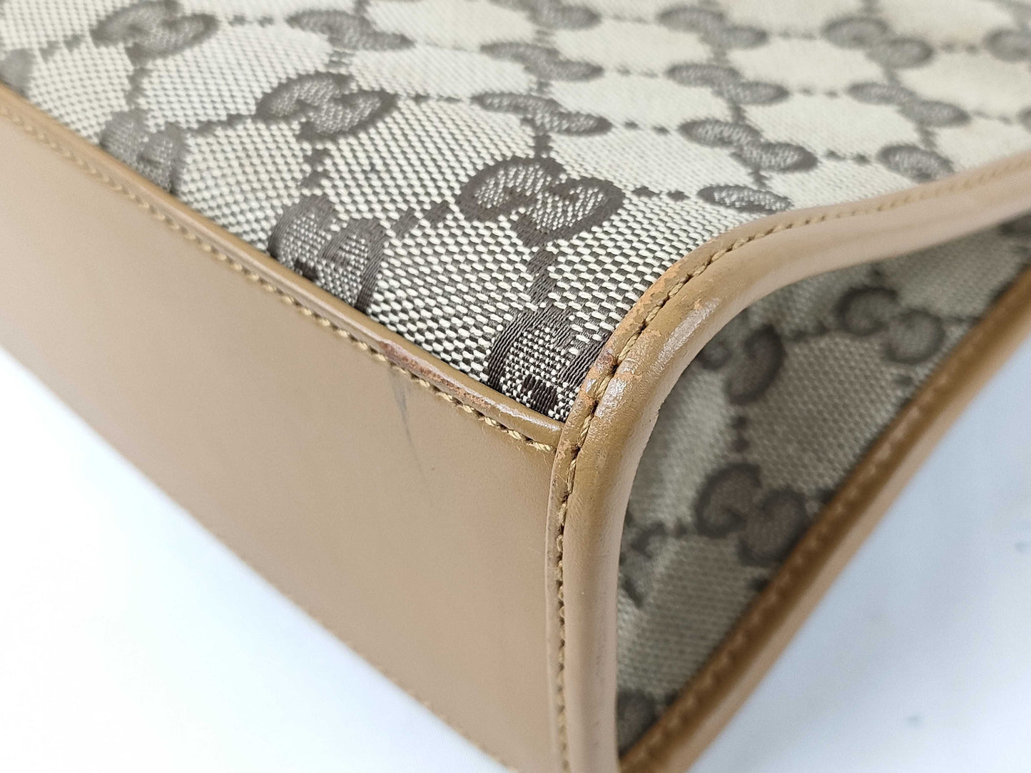 GUCCI GG Canvas Handbag 002, 1068, 2404 Beige Handbag