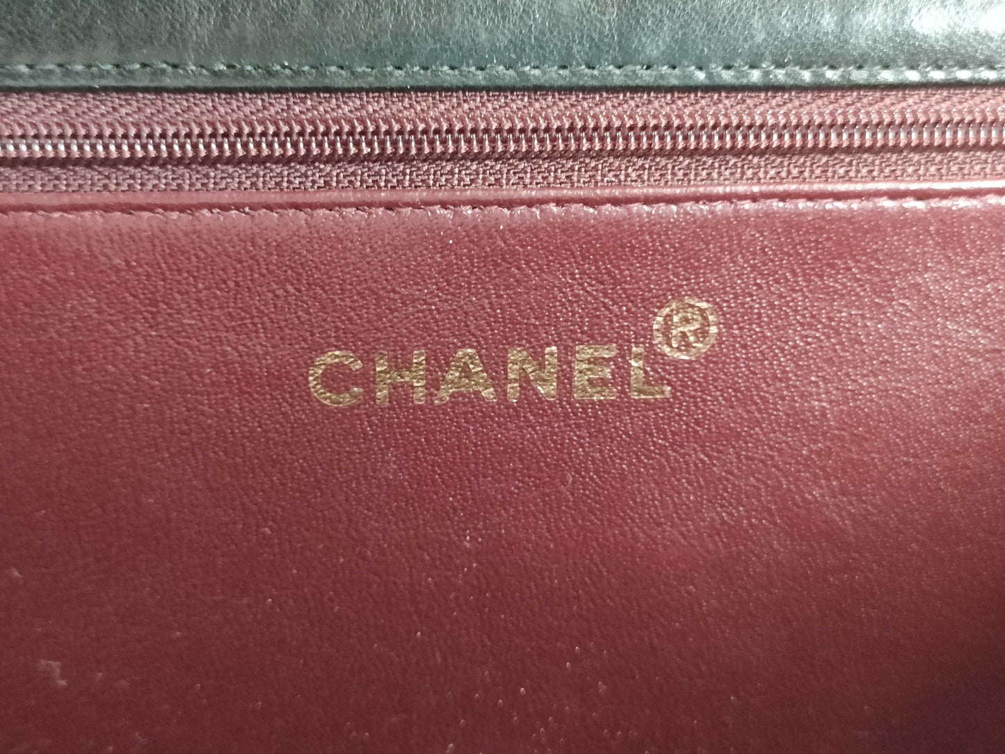 CHANEL Lambskin Push Lock Shoulder Bag