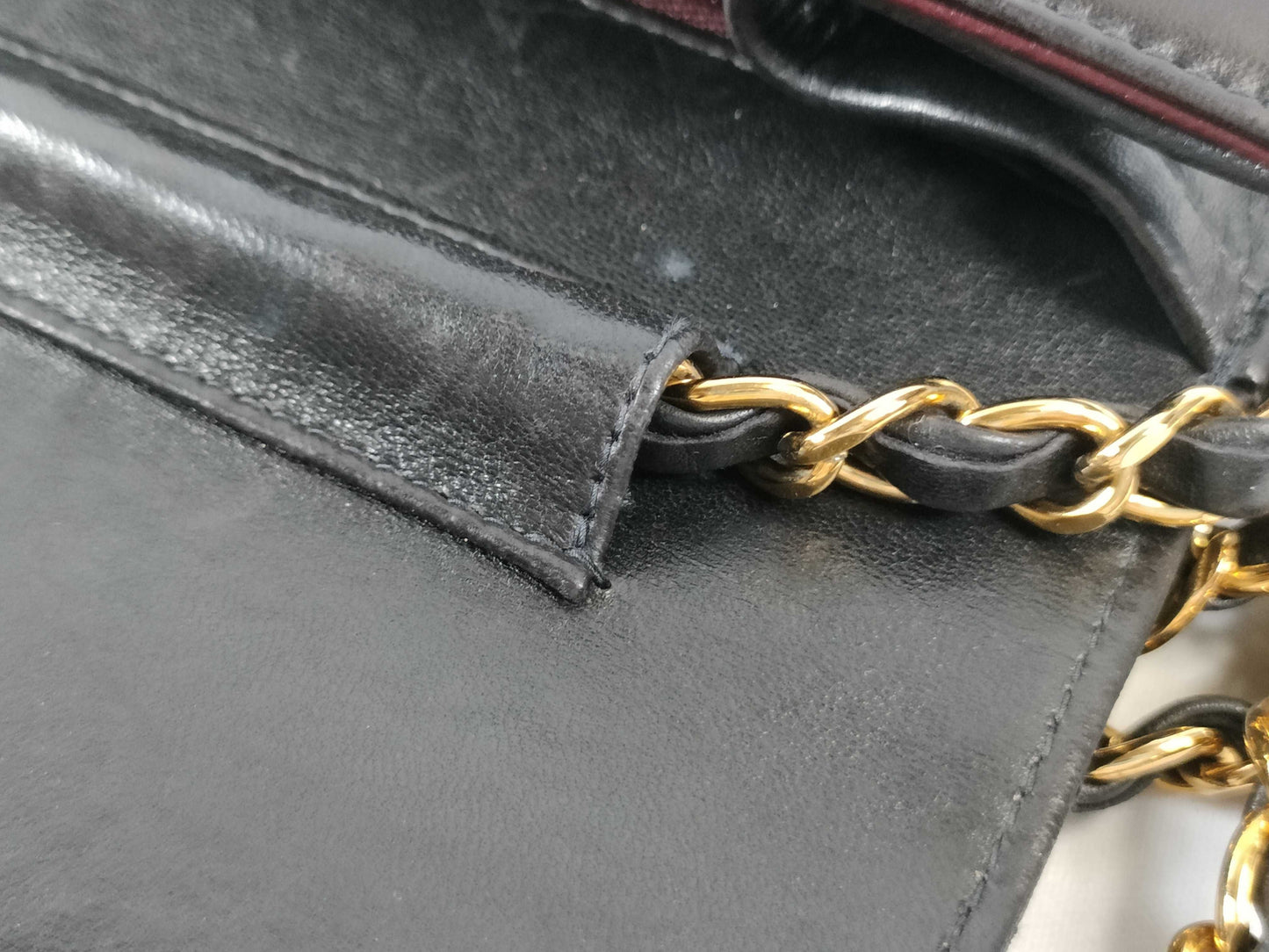 CHANEL Lambskin Push Lock Shoulder Bag