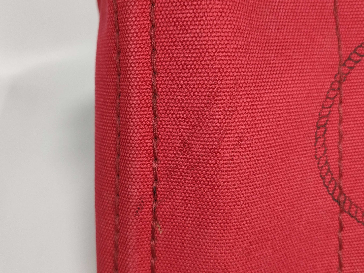 PRADA Canvas/Red/Strapless Tote Bag