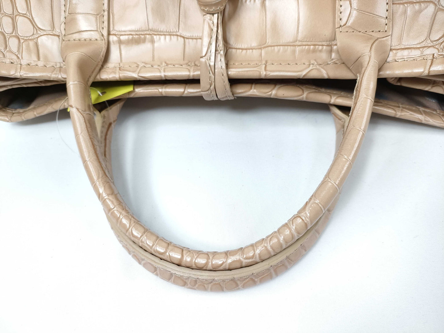 LONG CHAMP Embossed Hand Beige Handbag