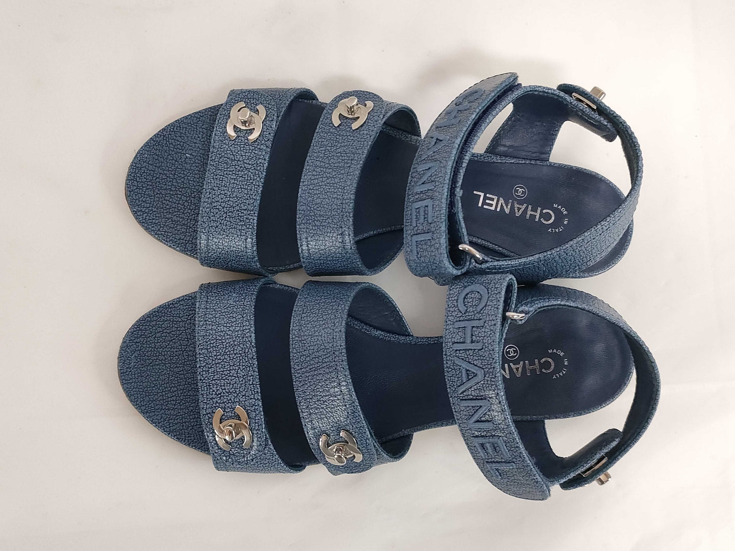 CHANEL Turnlock Logo Sport Sandals Heeled Sandals