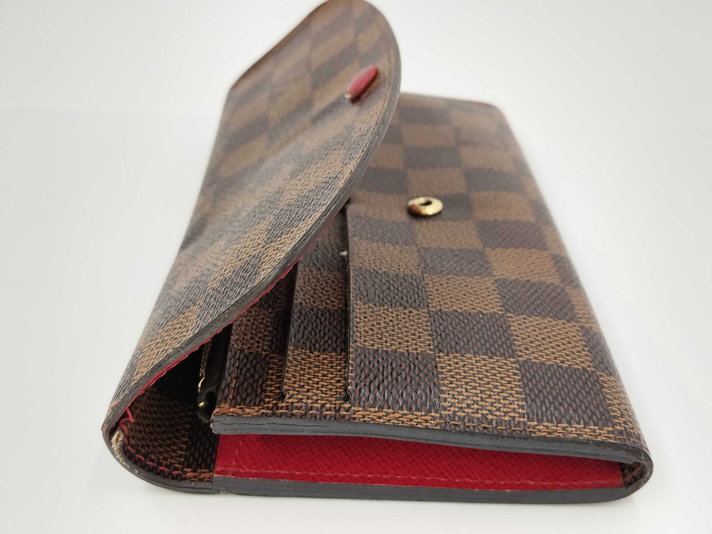 LOUIS VUITTON Damier Portefeuille Emilie Wallet with Engraved Initials