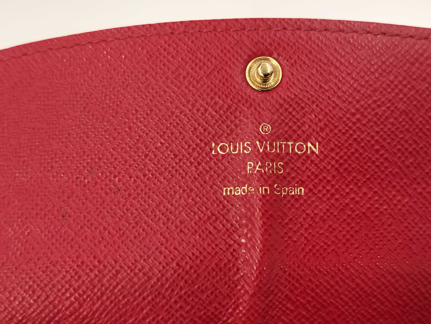 LOUIS VUITTON Damier Portefeuille Emilie Wallet with Engraved Initials