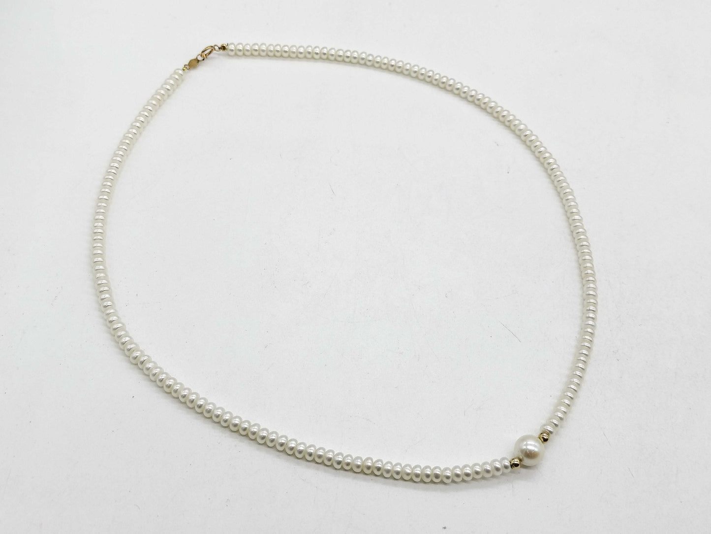 Pearl diameter: approx. 3.6mm, Akoya pearl diameter: approx. 7.0mm, 585/METAL, 9.2g, Necklace