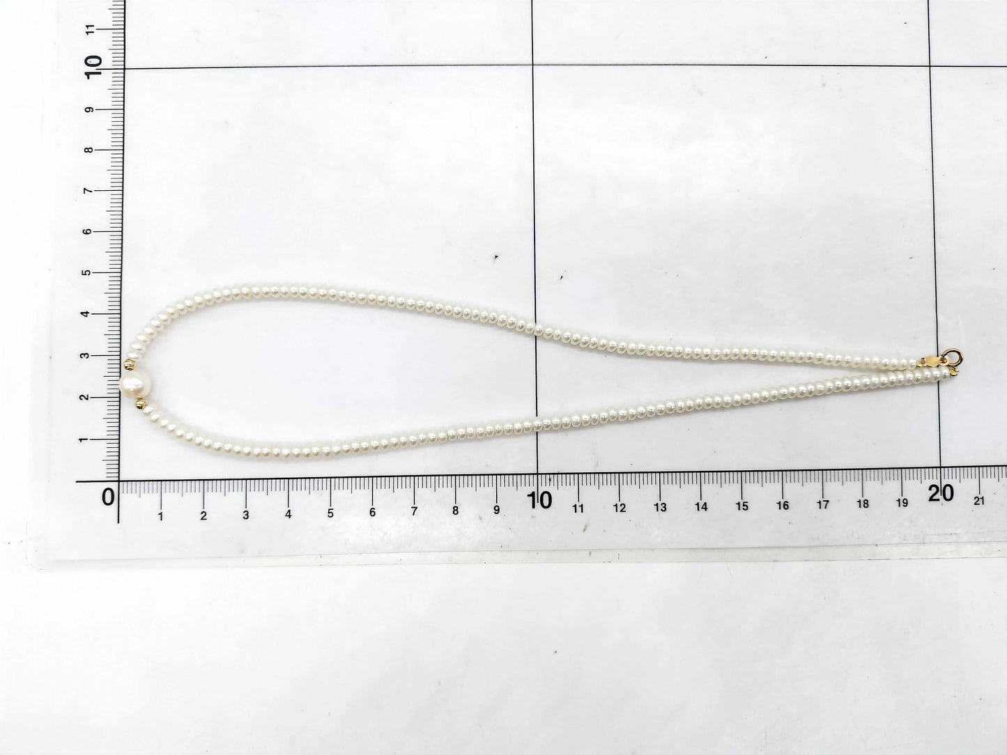 Pearl diameter: approx. 3.6mm, Akoya pearl diameter: approx. 7.0mm, 585/METAL, 9.2g, Necklace