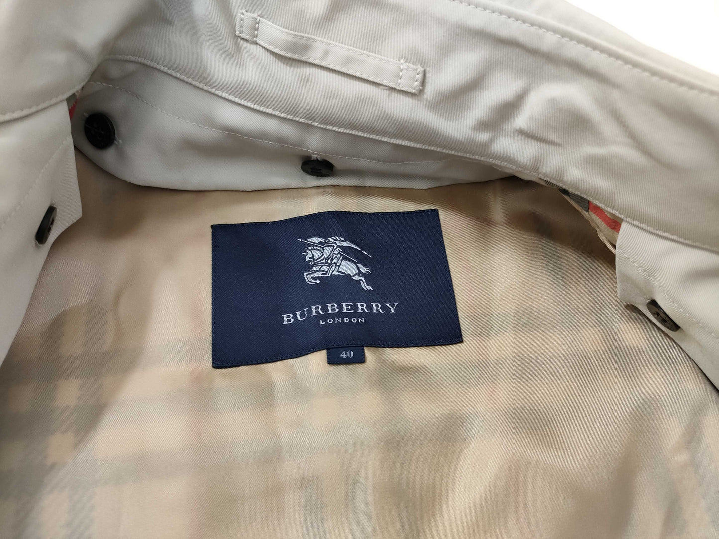 BURBERRY Burberry London Trench Coat with Belt Liner, Size 40
