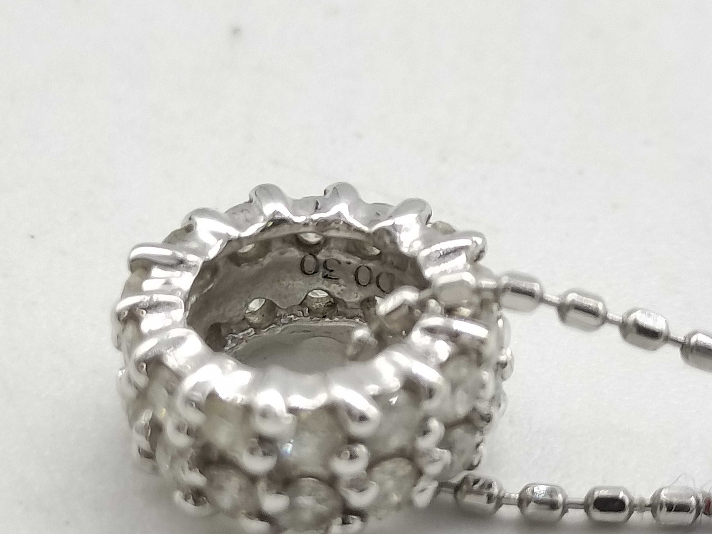 D0.30ct K18WG 2.1g Necklace