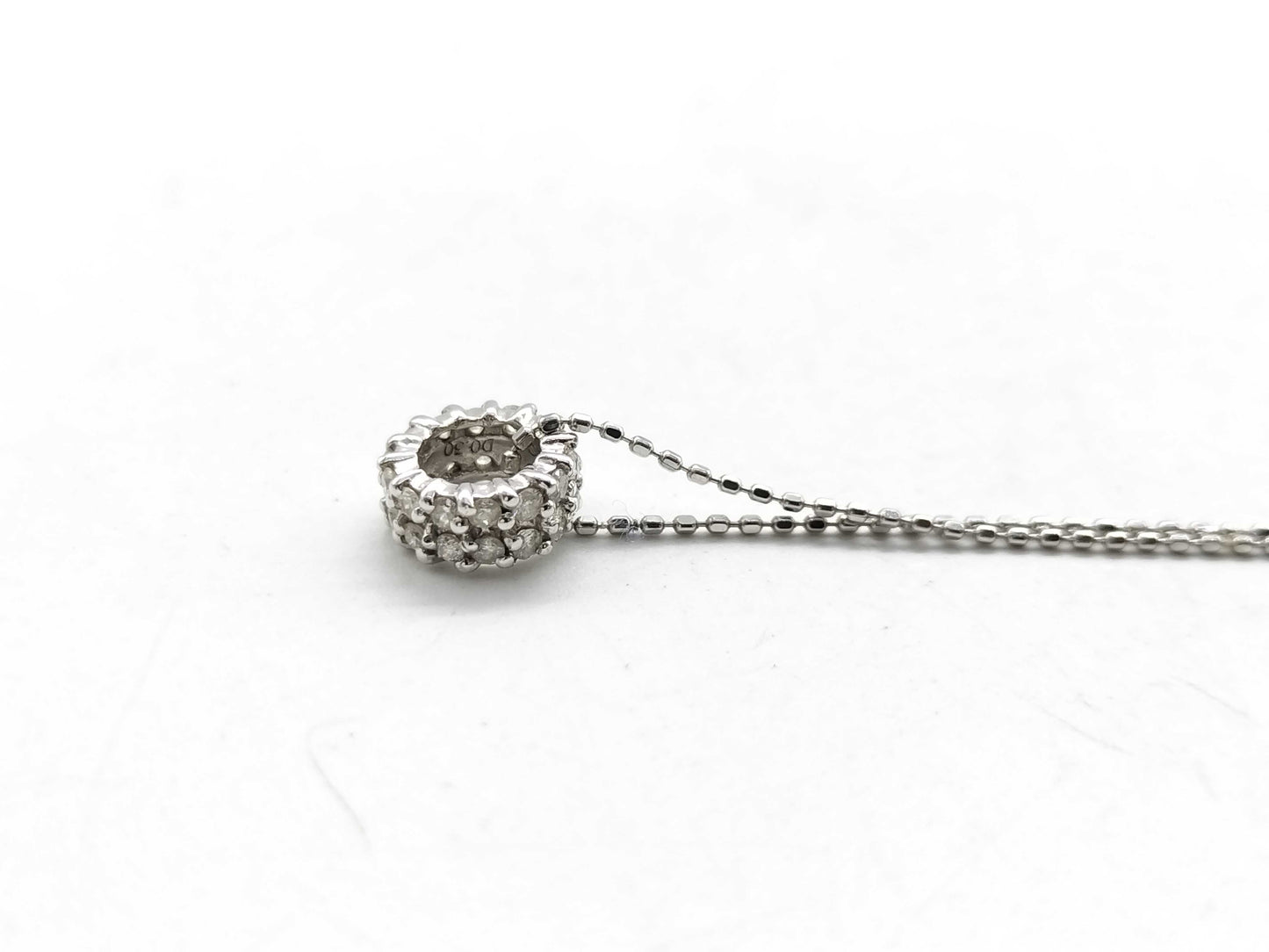 D0.30ct K18WG 2.1g Necklace