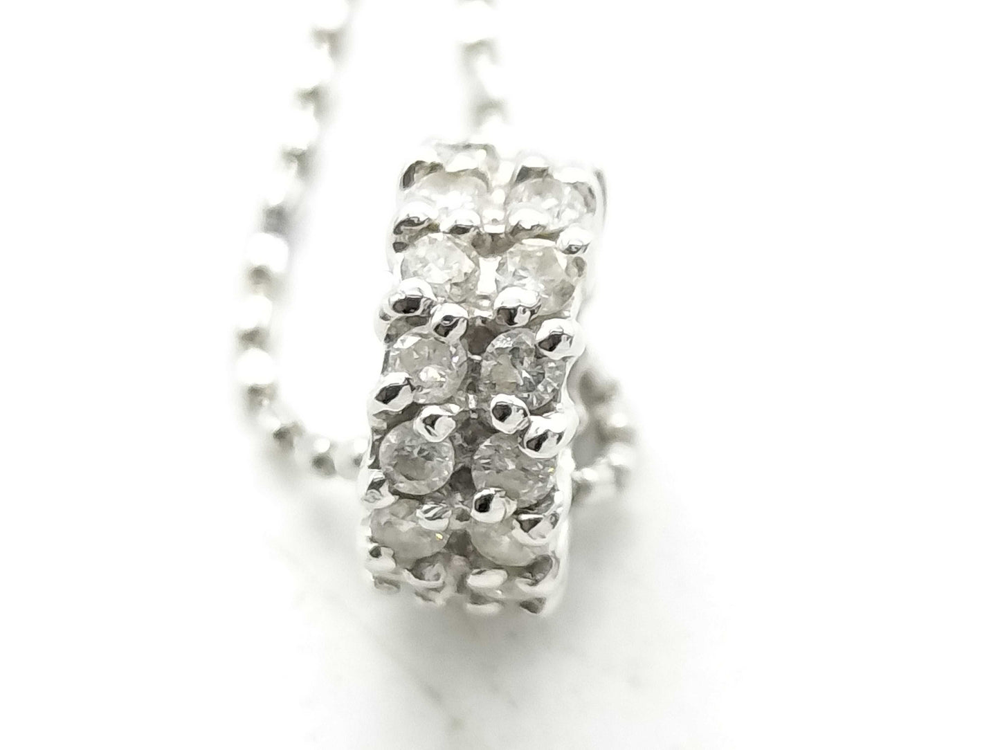 D0.30ct K18WG 2.1g Necklace