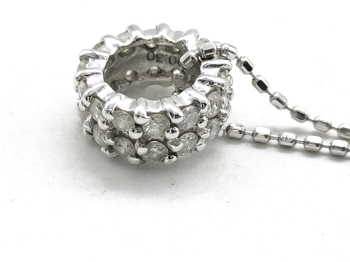 D0.30ct K18WG 2.1g Necklace