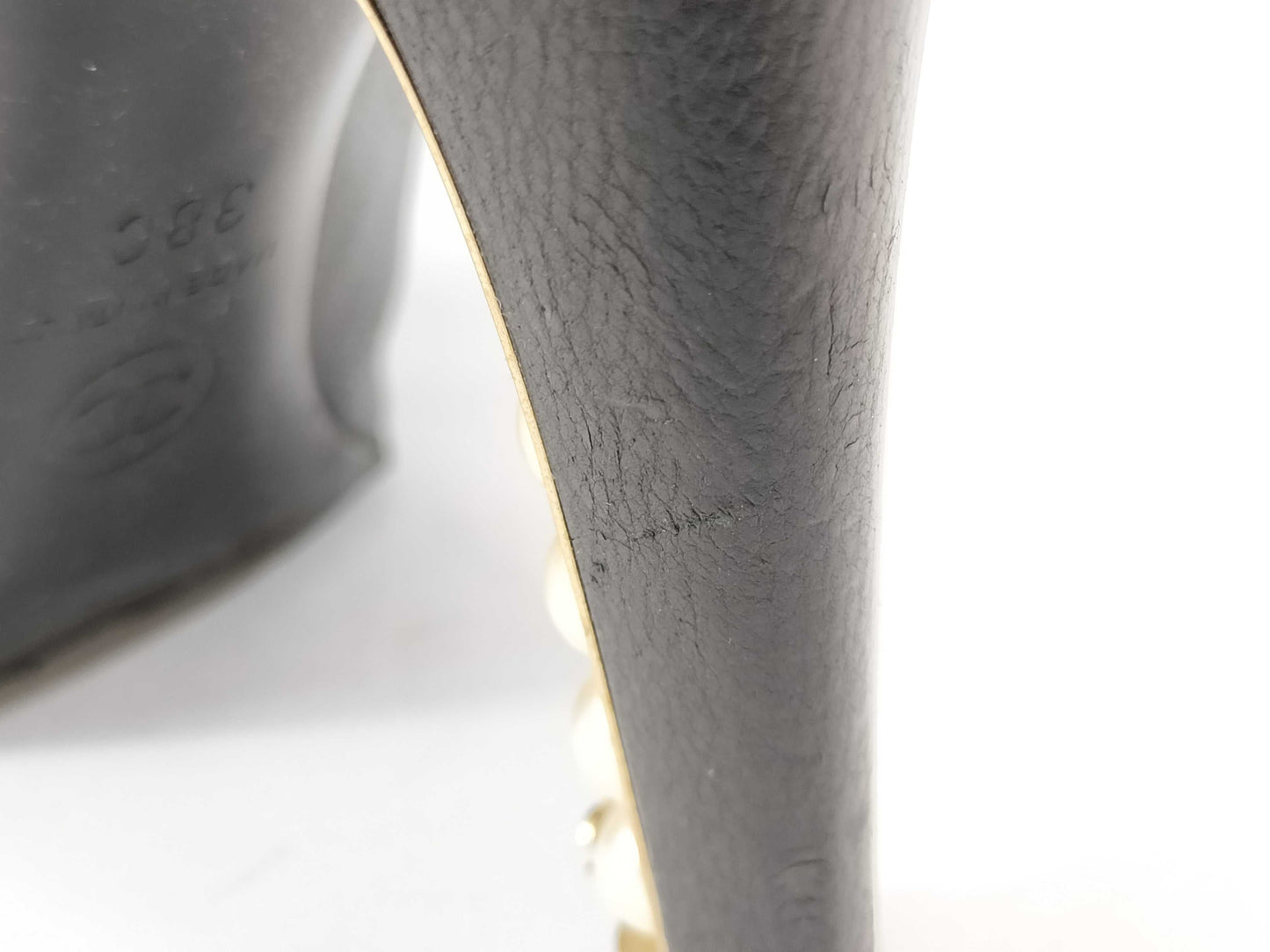 CHANEL Leather Boots with Pearl Other Shoes