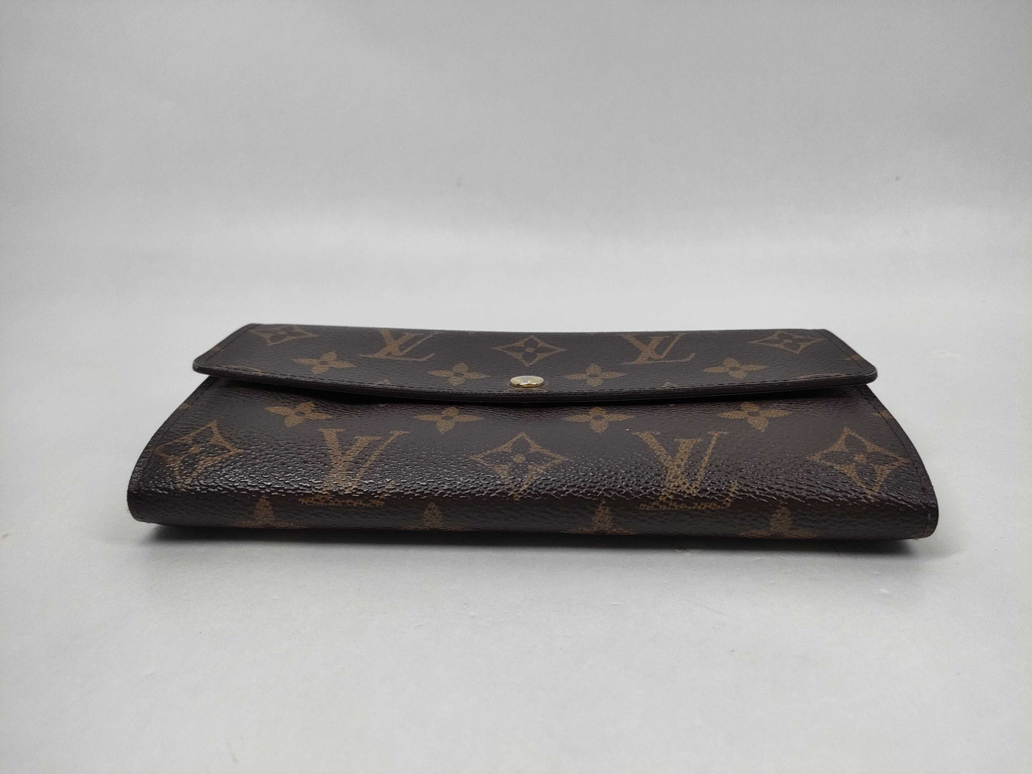 LOUIS VUITTON M60106 Monogram Portefeuille Sarah Leopard Print Pink Wallet/Initialized Wallet