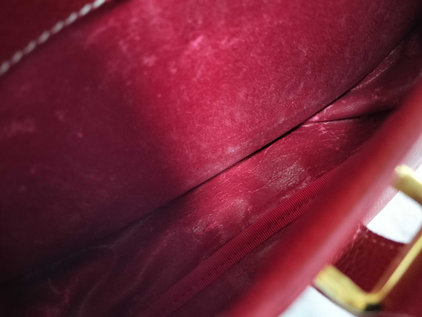 LOEWE Anagram Leather Shoulder Bag in Red