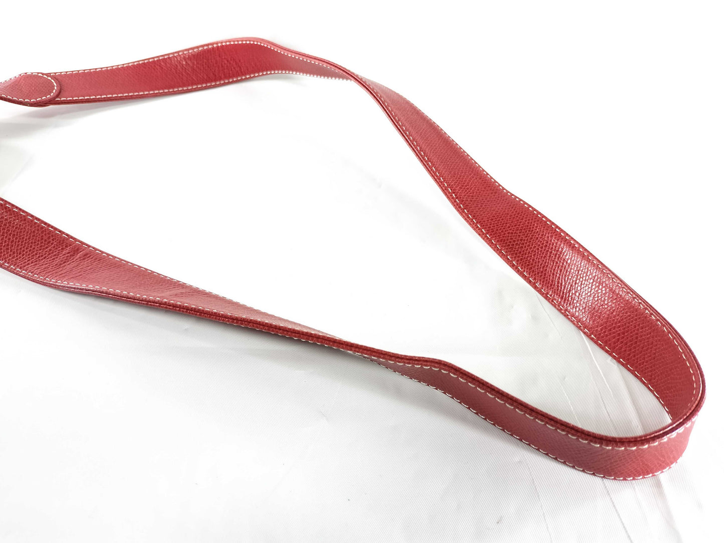 LOEWE Anagram Leather Shoulder Bag in Red