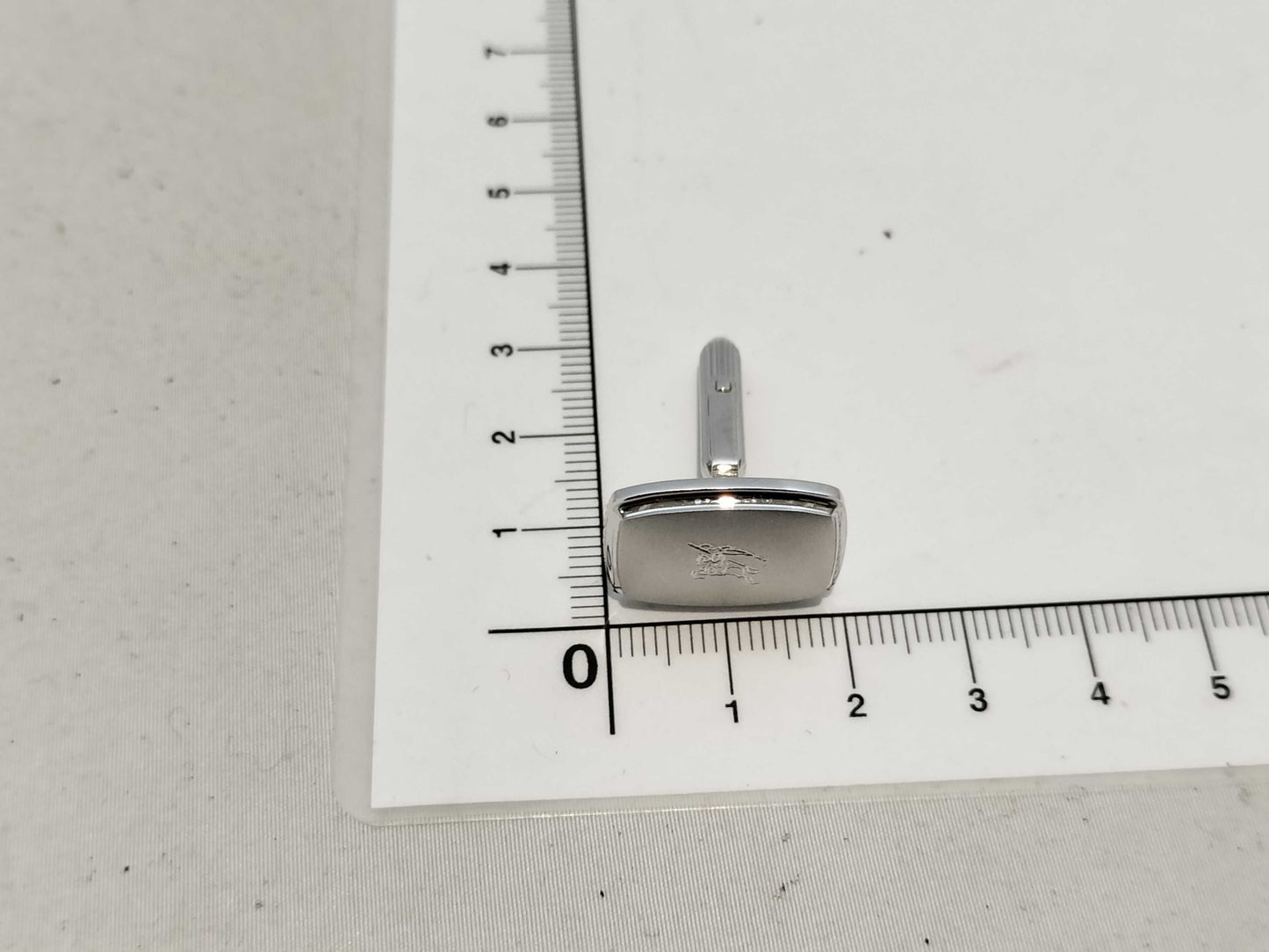 BURBERRY Boxed Silver Cufflinks with Horse Logo