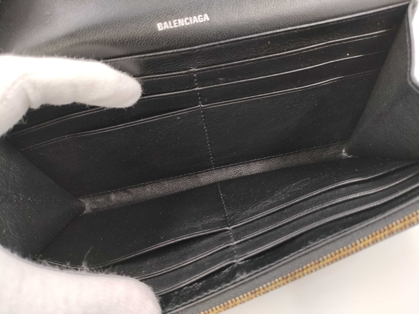 BALENCIAGA logo long wallet