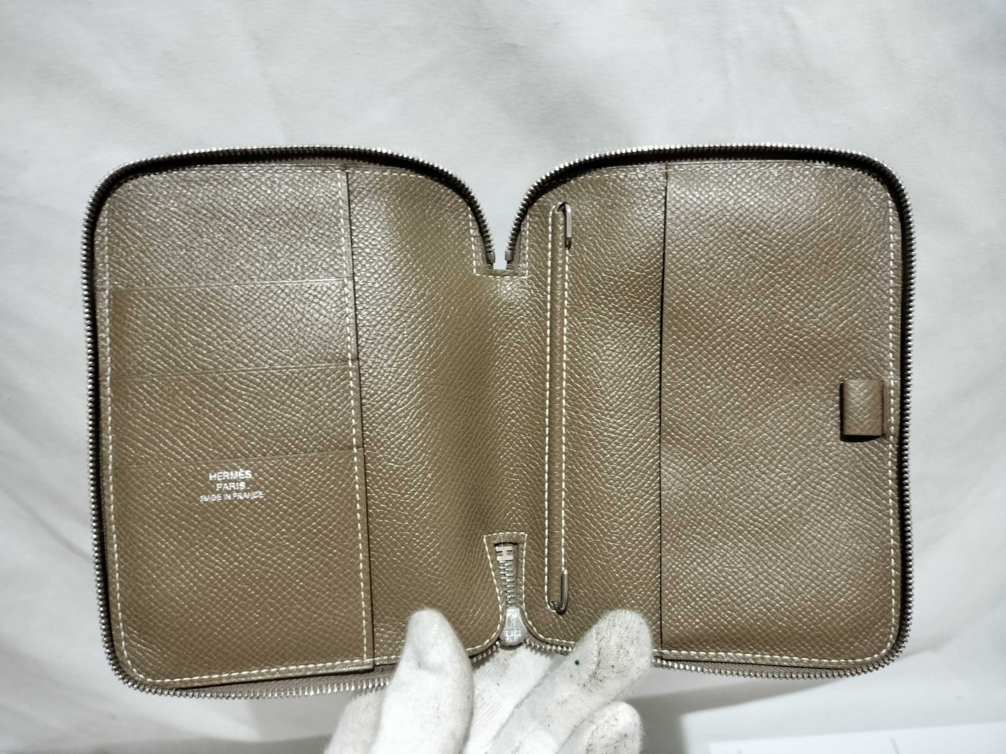 HERMES Agenda Zip PM / Leather / Notebook Cover / Etoupe Notebook Cover
