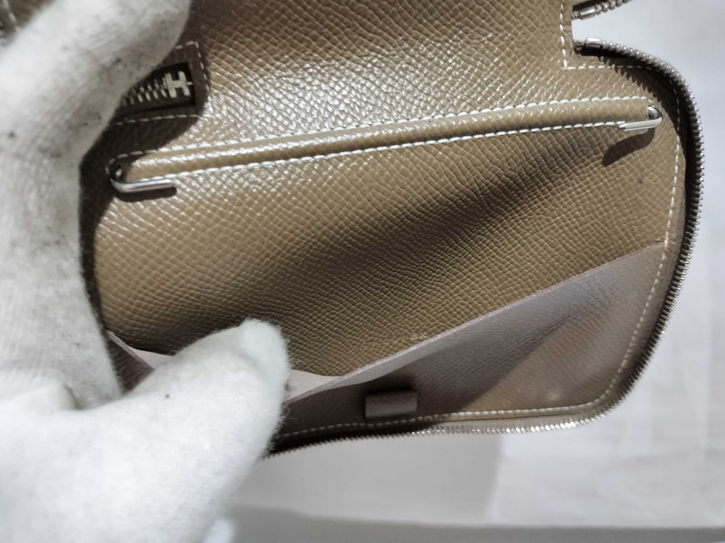 HERMES Agenda Zip PM / Leather / Notebook Cover / Etoupe Notebook Cover