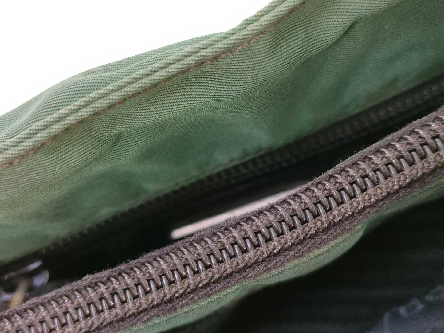 PRADA Nylon Khaki Handbag