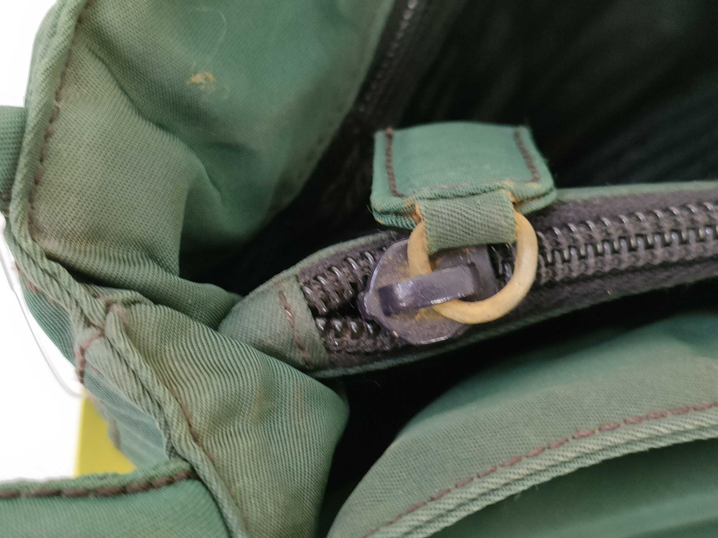 PRADA Nylon Khaki Handbag