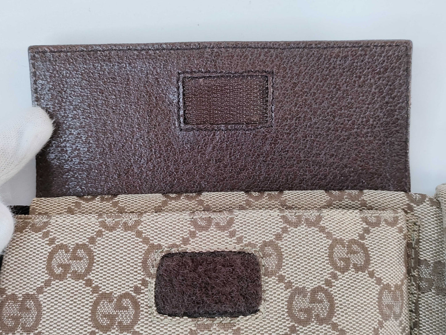 GUCCI GG Canvas Canvas and Leather Waist Pouch Beige 28566 Waist Bag