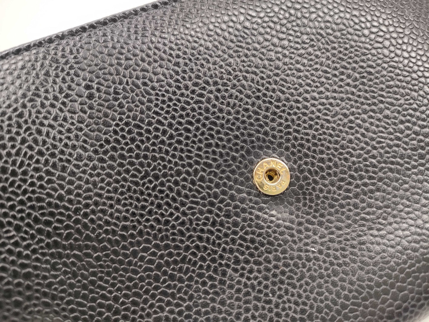 CHANEL Caviar Skin Coco Mark Tri-fold Wallet / Prada Wallet