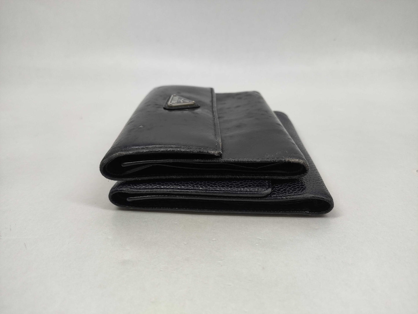 CHANEL Caviar Skin Coco Mark Tri-fold Wallet / Prada Wallet