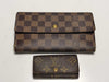 LOUIS VUITTON Monogram Key Case/Damier Long Wallet Set of 2 Wallets