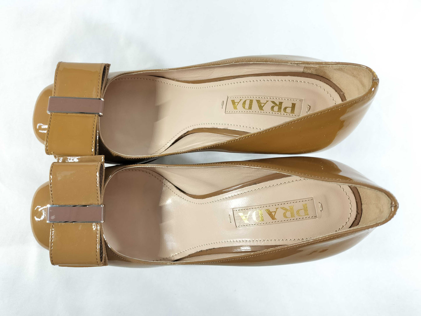 PRADA Patent Ribbon Pumps