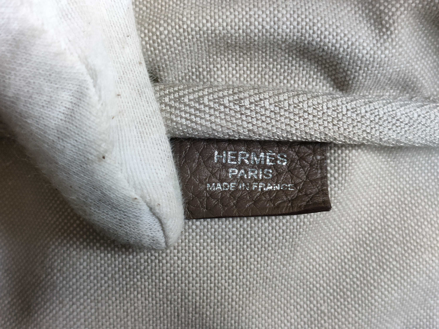 HERMES Victoria 35 Etoupe Handbag