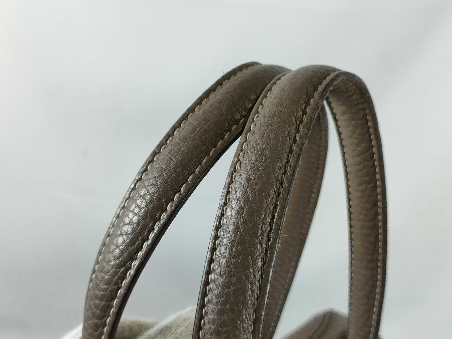 HERMES Victoria 35 Etoupe Handbag