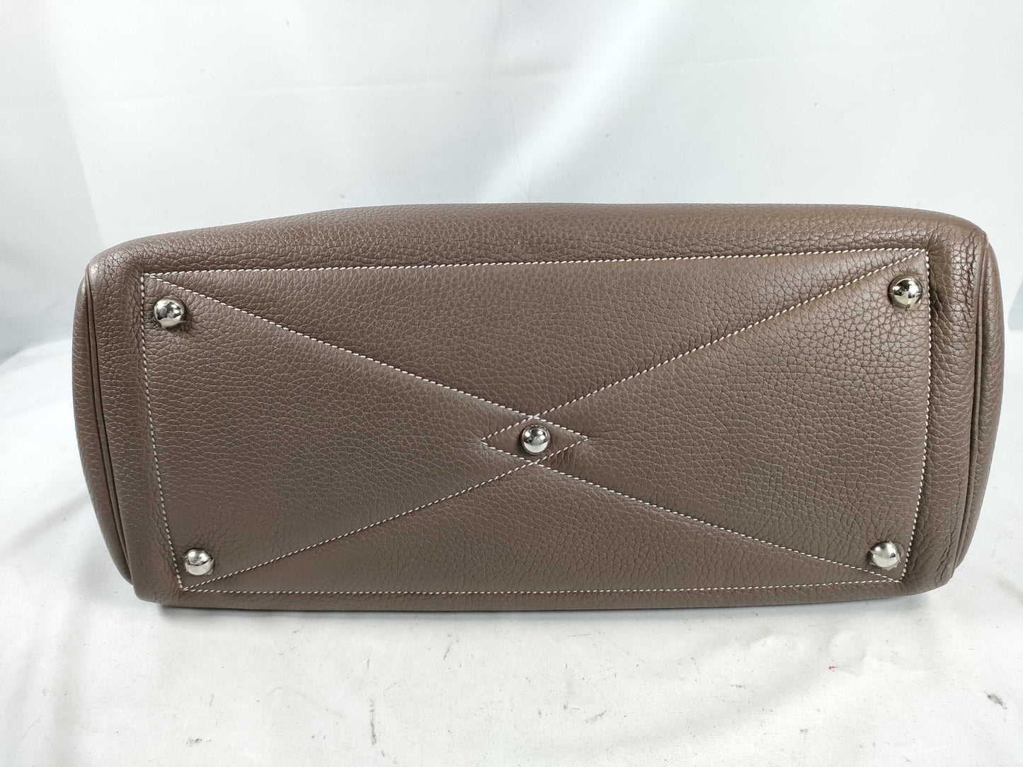 HERMES Victoria 35 Etoupe Handbag