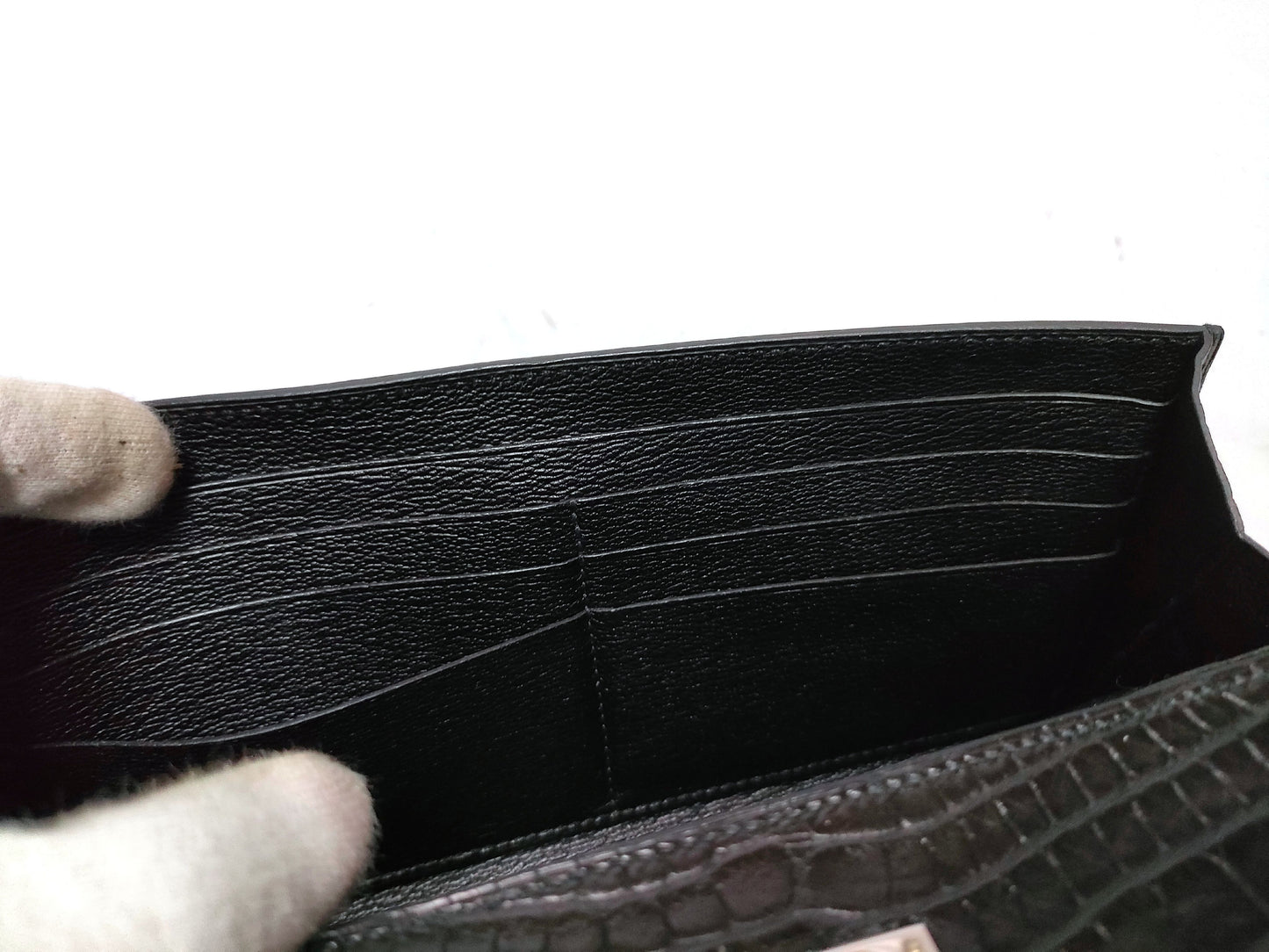 HERMES Kelly Wallet Alligator Wallet