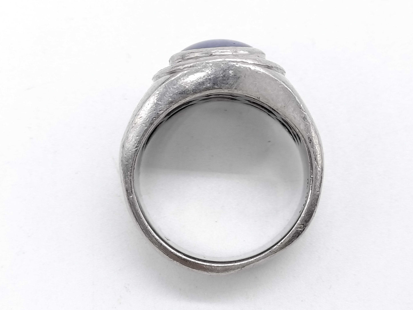 Stainless steel 3.34ct D 0.26ct Pt900 21.1g ring
