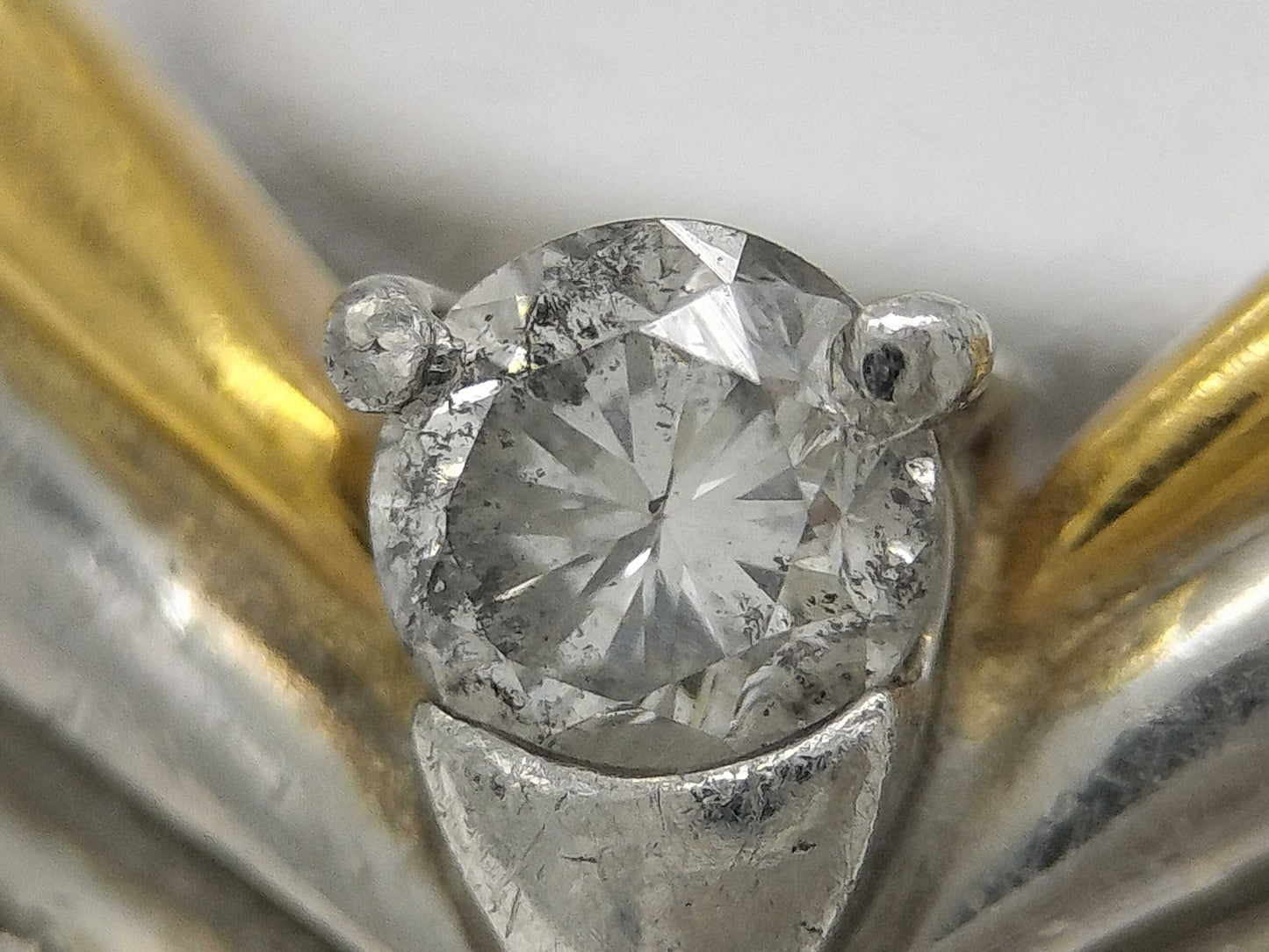 D0.50ct Pt900/K18 4.9g Ring