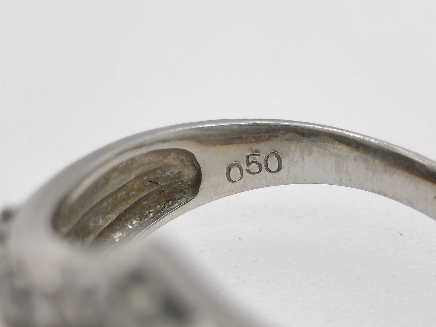 D0.50ct Pt900/K18 4.9g Ring