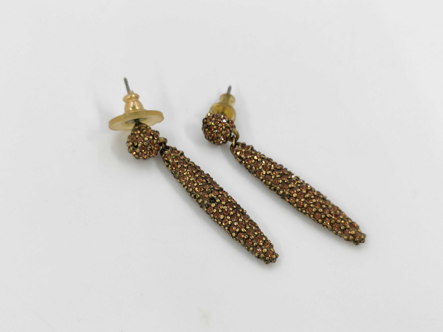 Yves Saint Laurent Rhinestone Logo Earrings