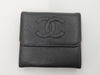 CHANEL Caviar Leather Double Hook Wallet with Department Store Seal