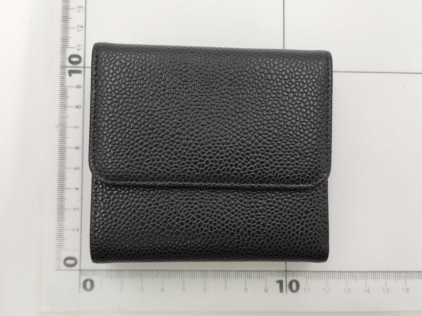 CHANEL Caviar Leather Double Hook Wallet with Department Store Seal