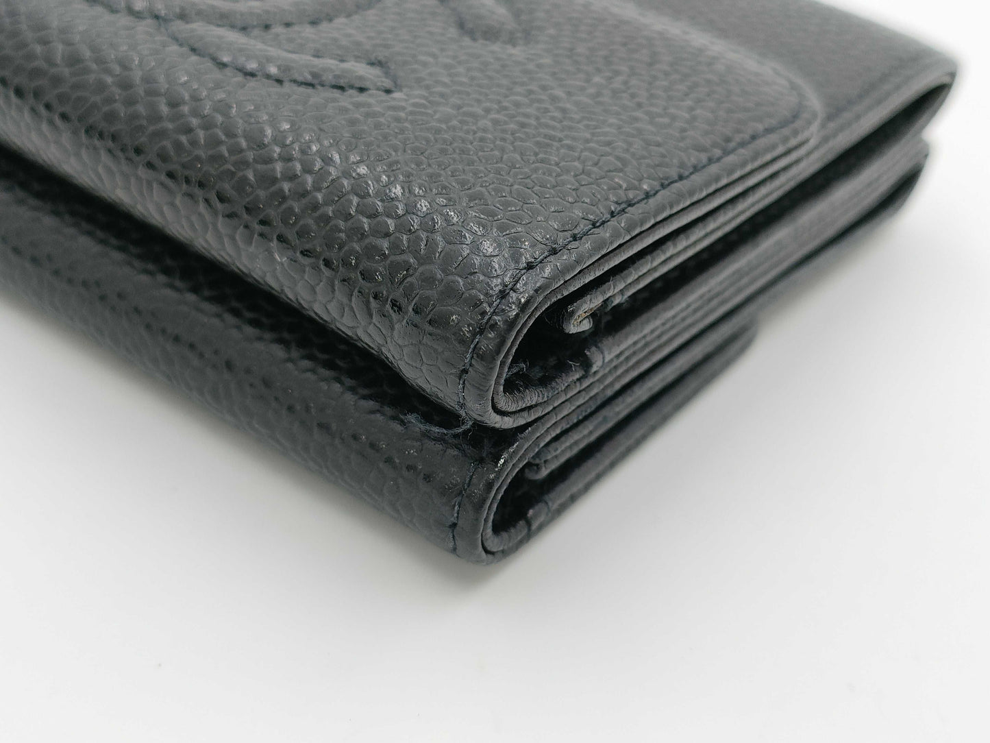CHANEL Caviar Leather Double Hook Wallet with Department Store Seal