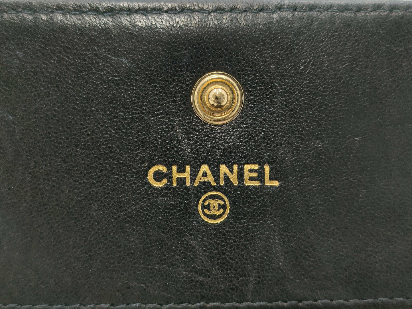 CHANEL Caviar Leather Double Hook Wallet with Department Store Seal