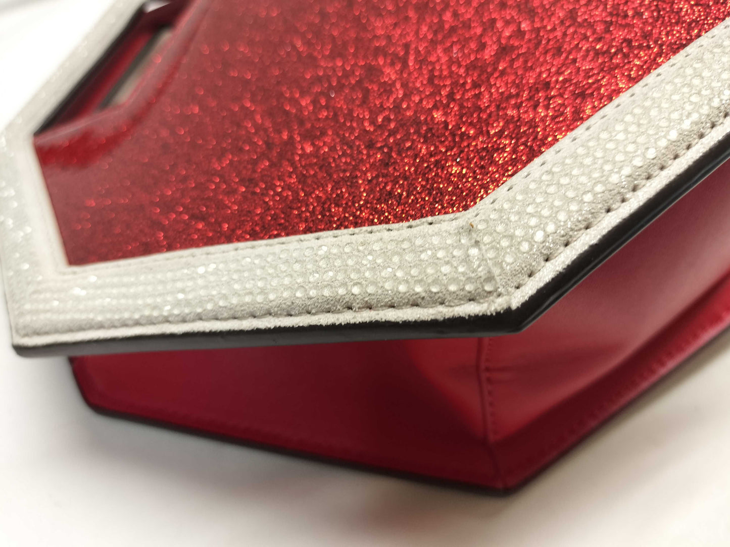 Kate Spade Red Multi Detour Glitter Patent Handbag
