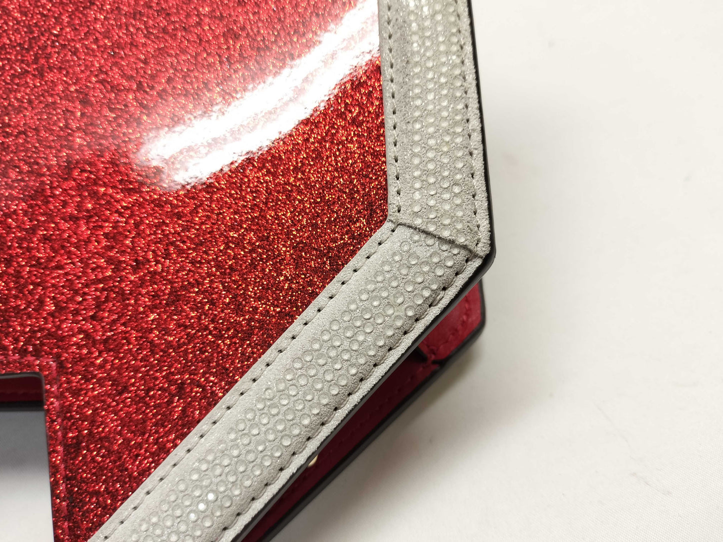 Kate Spade Red Multi Detour Glitter Patent Handbag