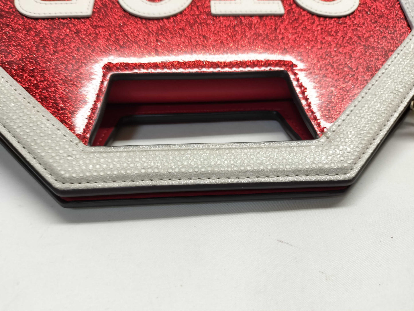 Kate Spade Red Multi Detour Glitter Patent Handbag