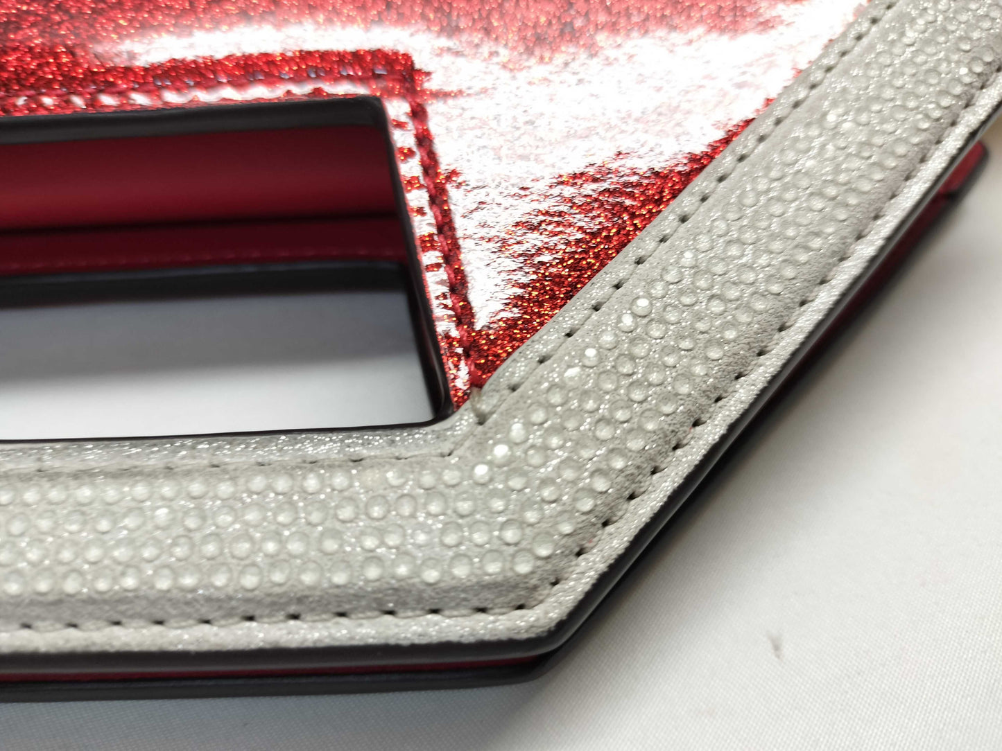 Kate Spade Red Multi Detour Glitter Patent Handbag