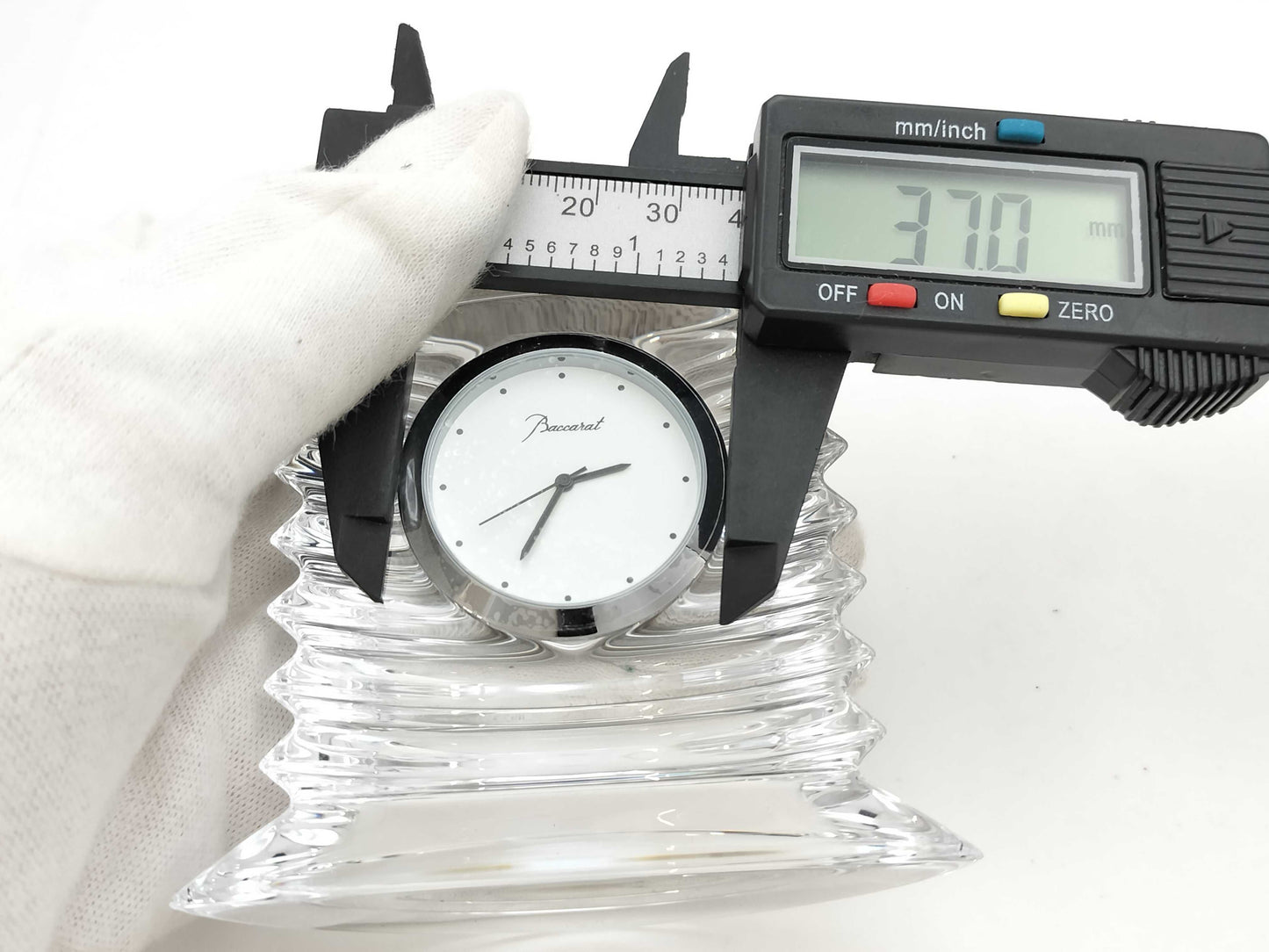 Baccarat Crystal Glass Table Clock