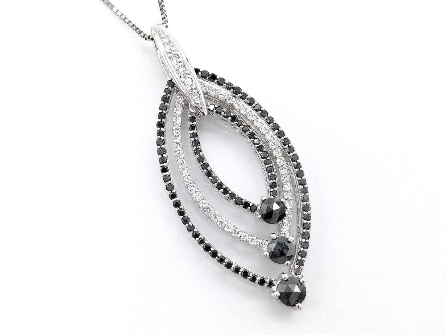 D1.00ct K18WG 7.9g Necklace