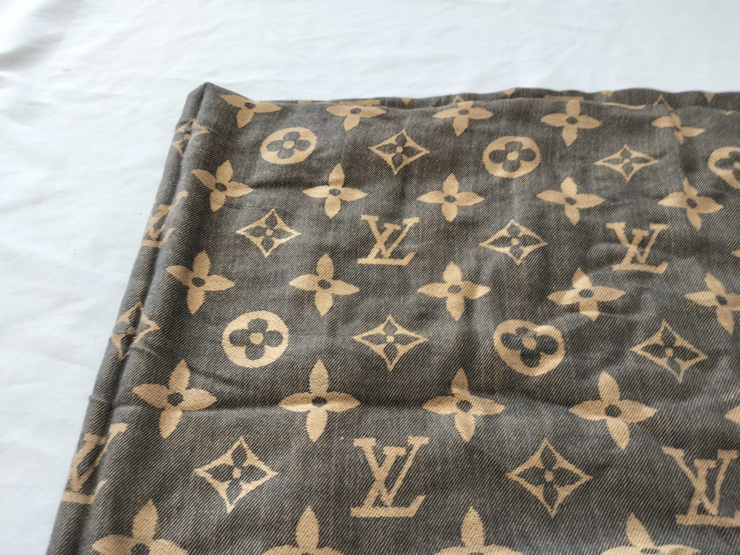 LOUIS VUITTON Monogram Large Fringe Stole*1 Scarf