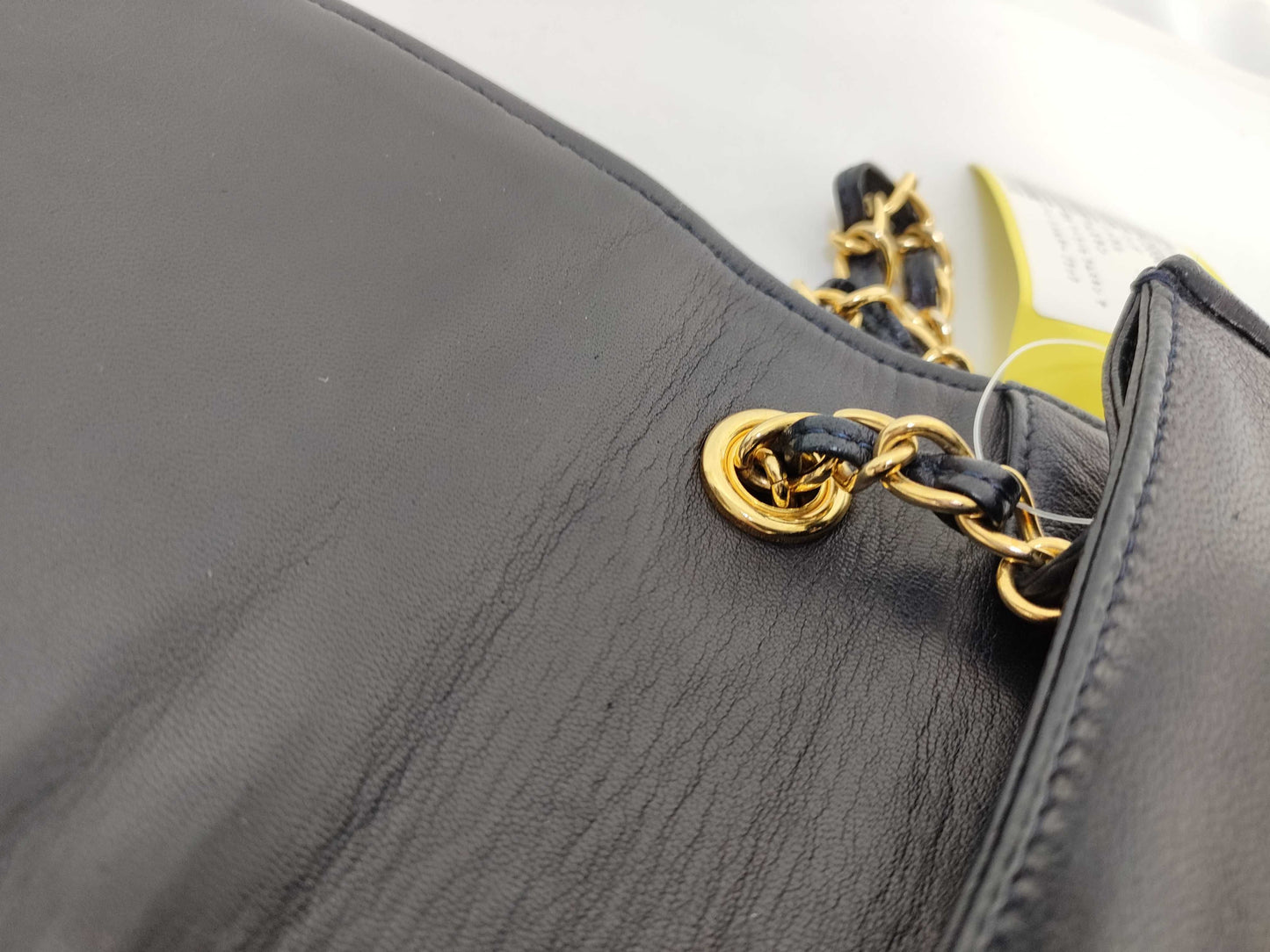 CHANEL Matelasse Lambskin Chain Shoulder Bag in Black
